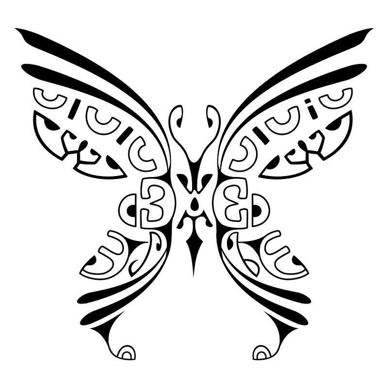 Tatuaggio Maori: la farfalla