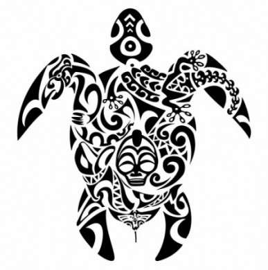 Tatuaggio Maori a forma di tartaruga