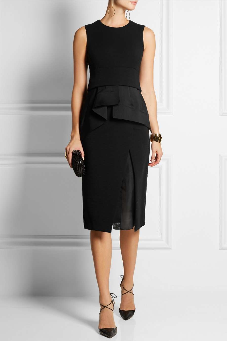 Tubino con peplum Donna Karan