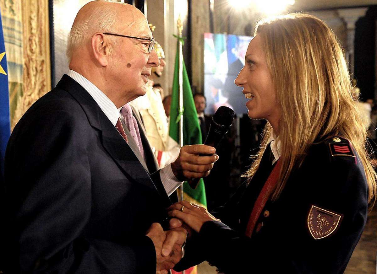 L'ex capo dello Stato riceve gli atleti italiani