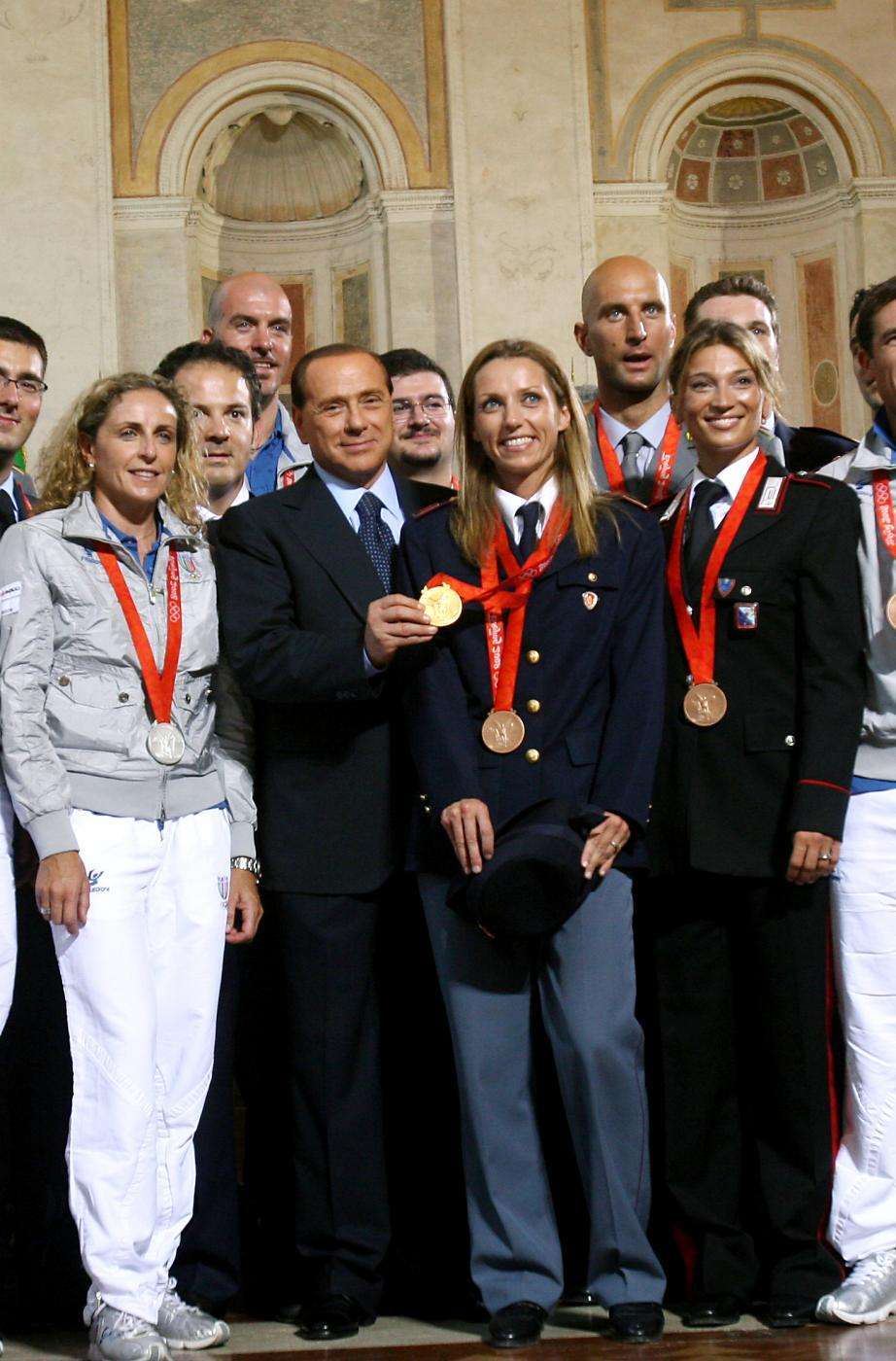 Silvio Berlusconi incontra gli atleti italiani a Villa Madama