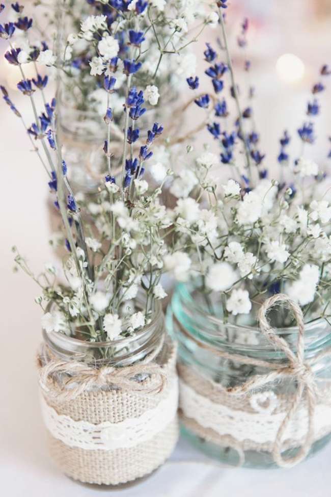 Segnaposto rustici con lavanda