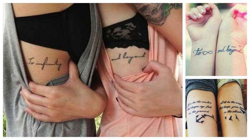 Tatuaggi con frasi sull'amicizia