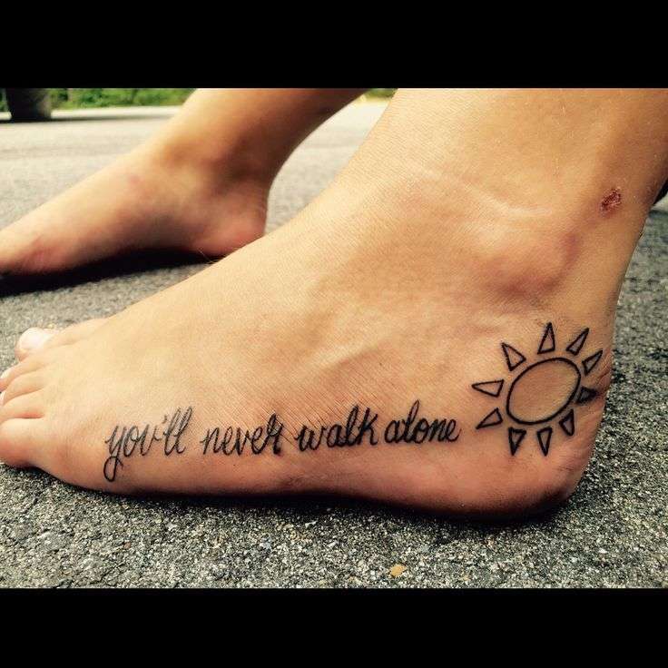 Tatuaggio amicizia Non camminerai mai da solo