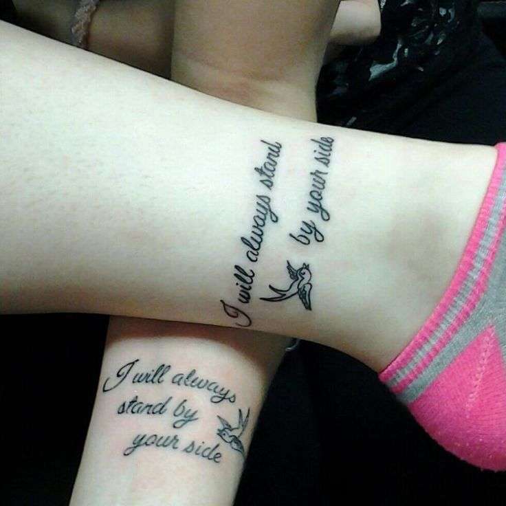 Tatuaggio frase Sarò sempre al tuo fianco in inglese