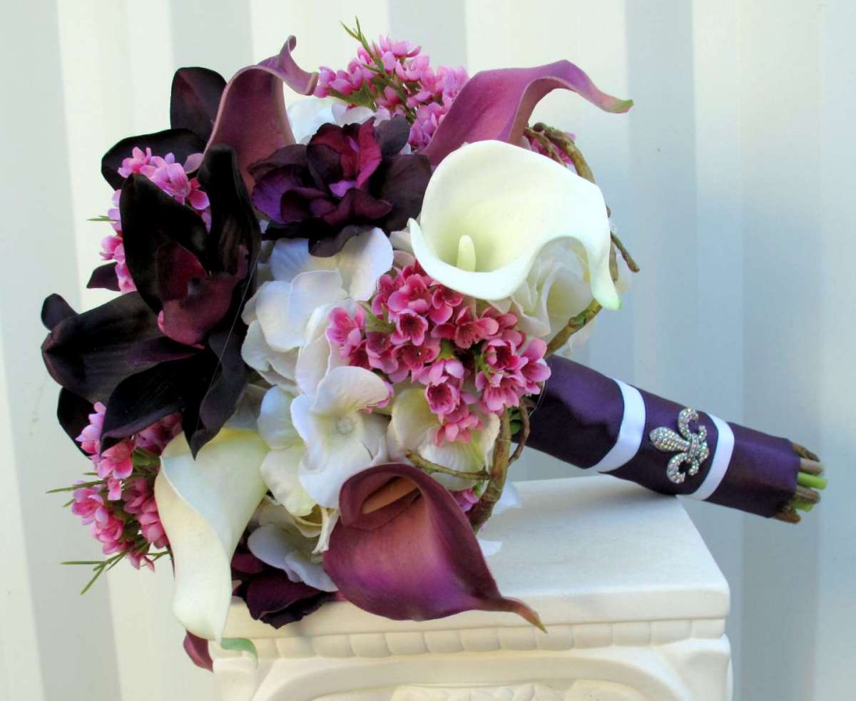 Bouquet da sposa viola