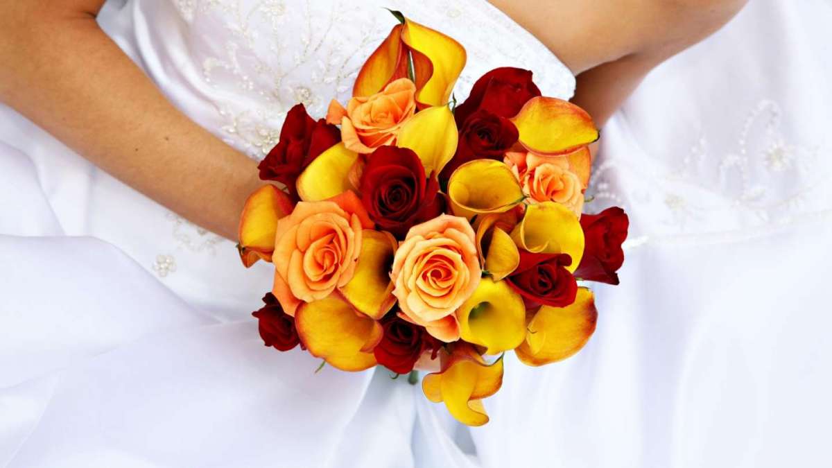 Bouquet giallo e rosso