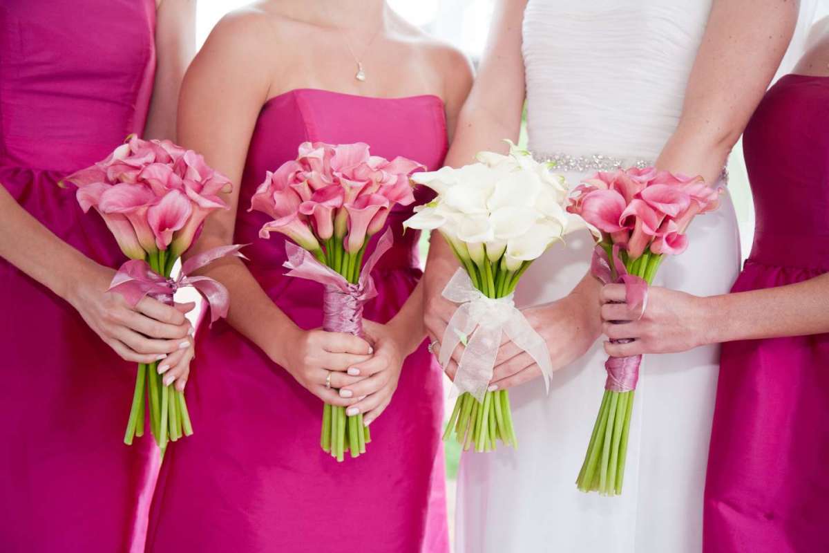 Bouquet rosa per le damigelle