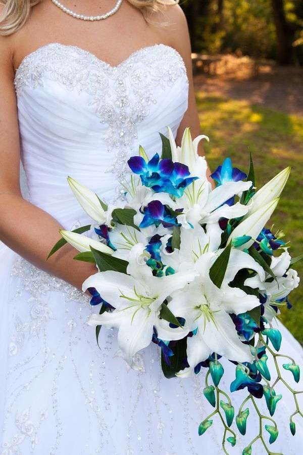 Bouquet bicolore a cascata