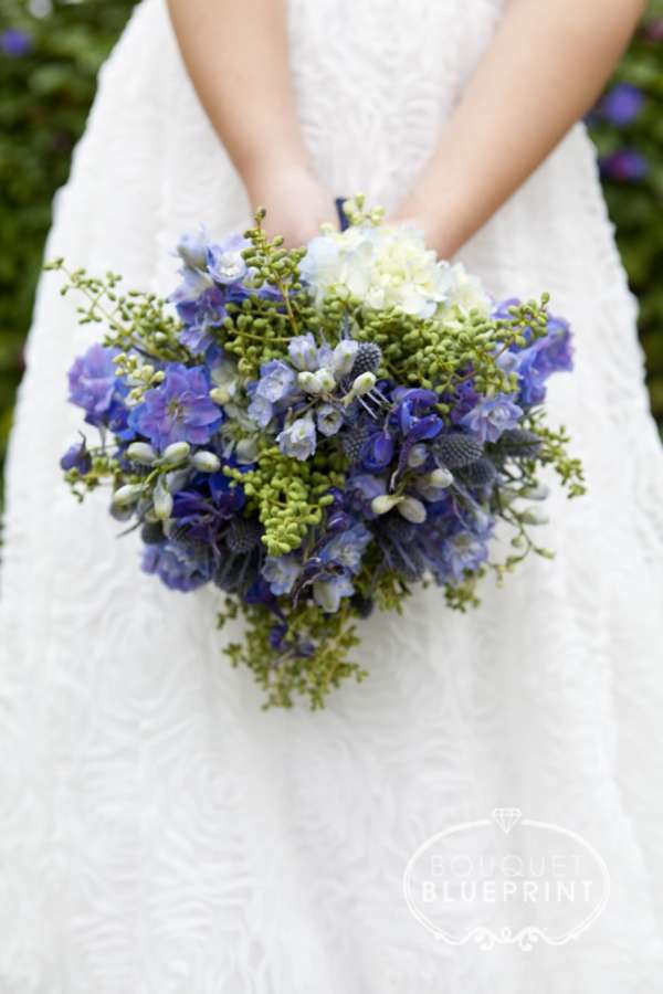 Bouquet misto in blu