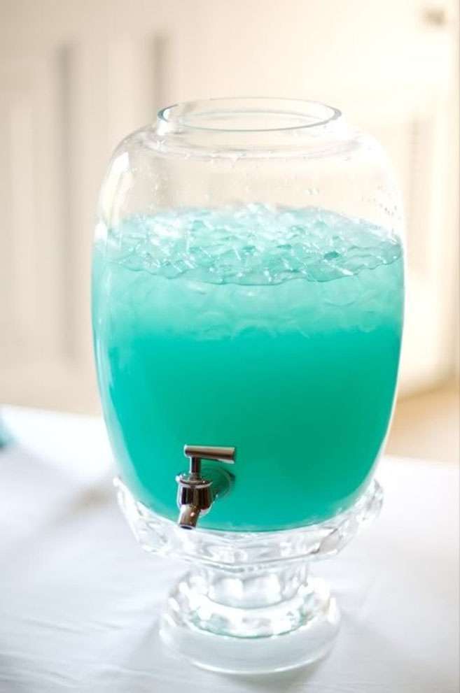 Cocktail di nozze color tiffany