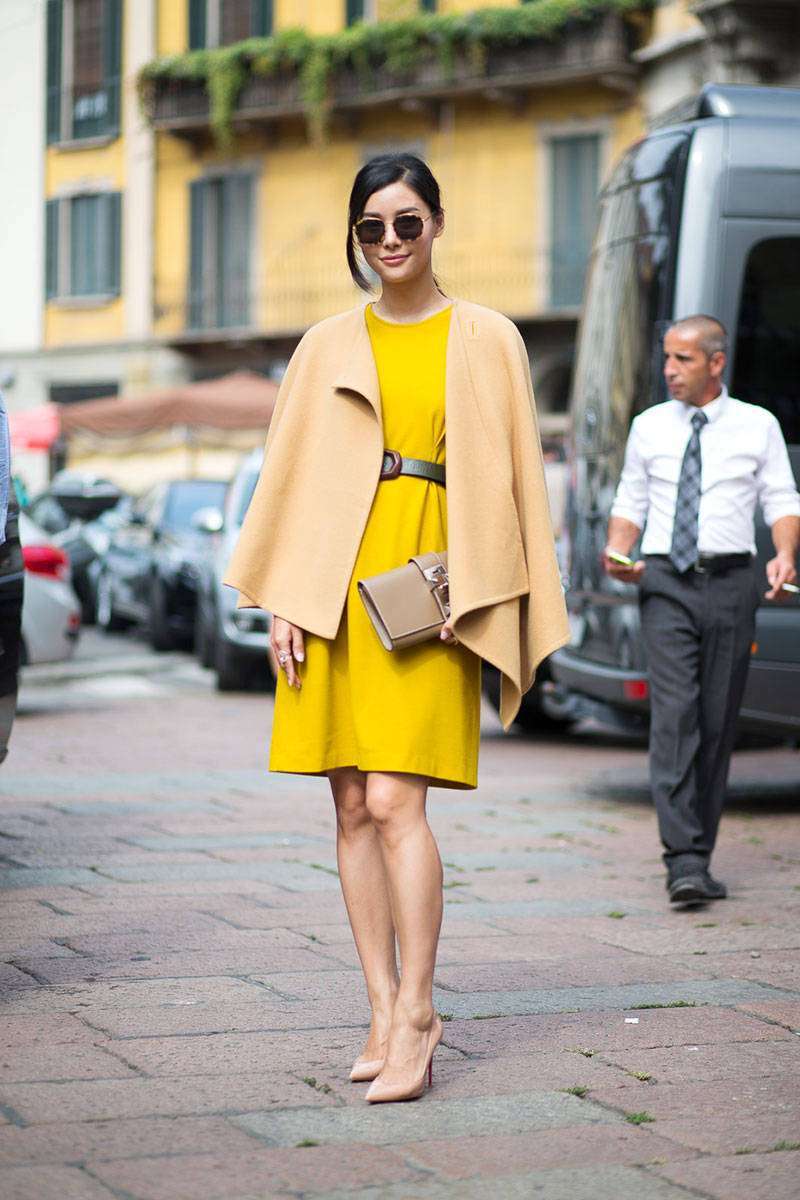 Il giallo abbinato al beige