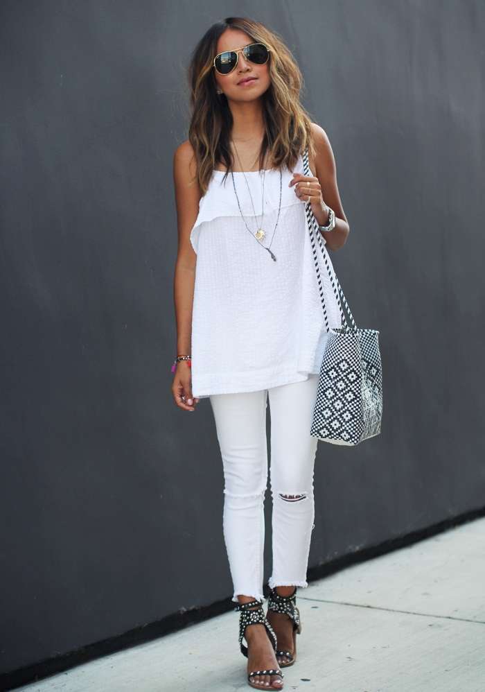 Look da giorno in total white