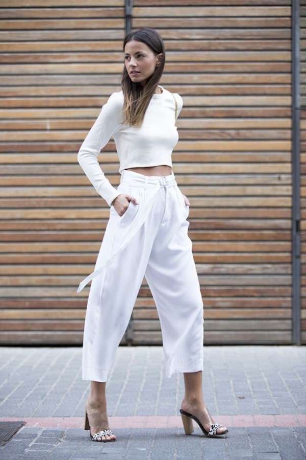 Pantaloni culotte e crop top