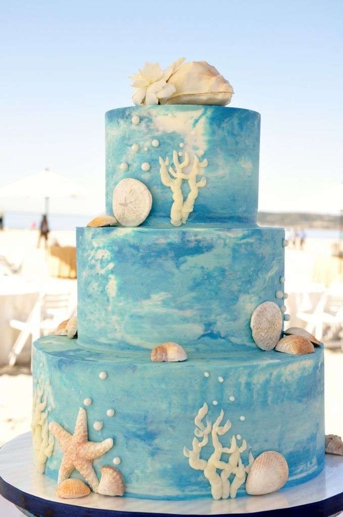 Torta azzurra marina