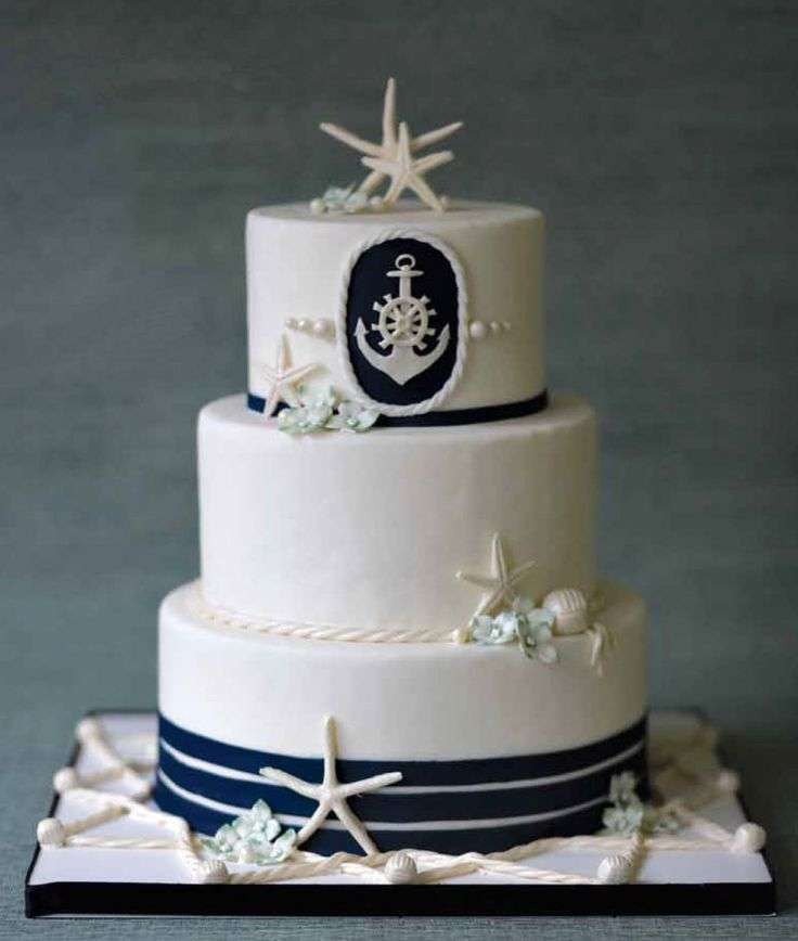 Torta navy chic