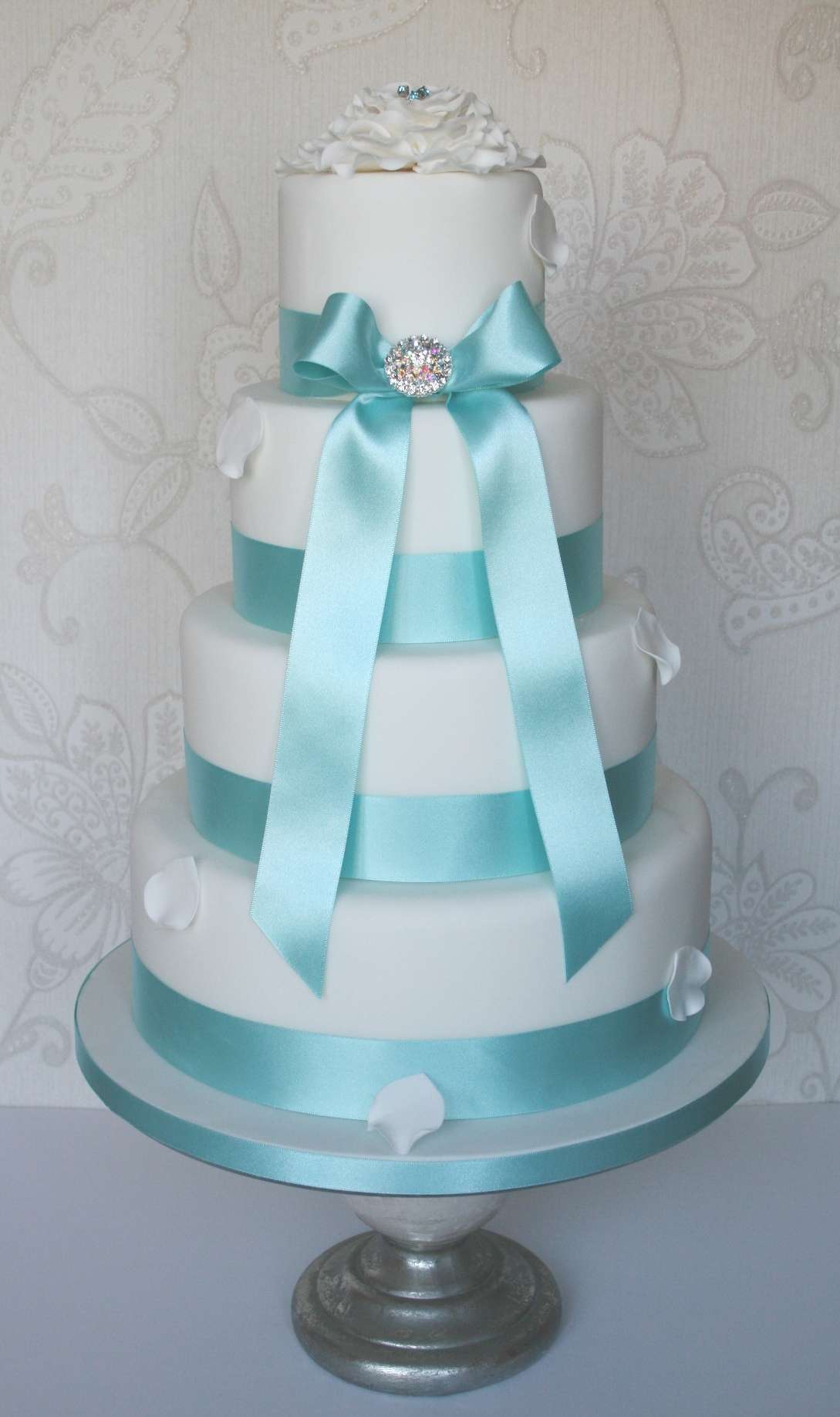 Torta nuziale color tiffany