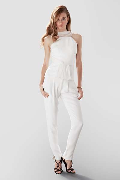 Jumpsuit bianco Aideaux