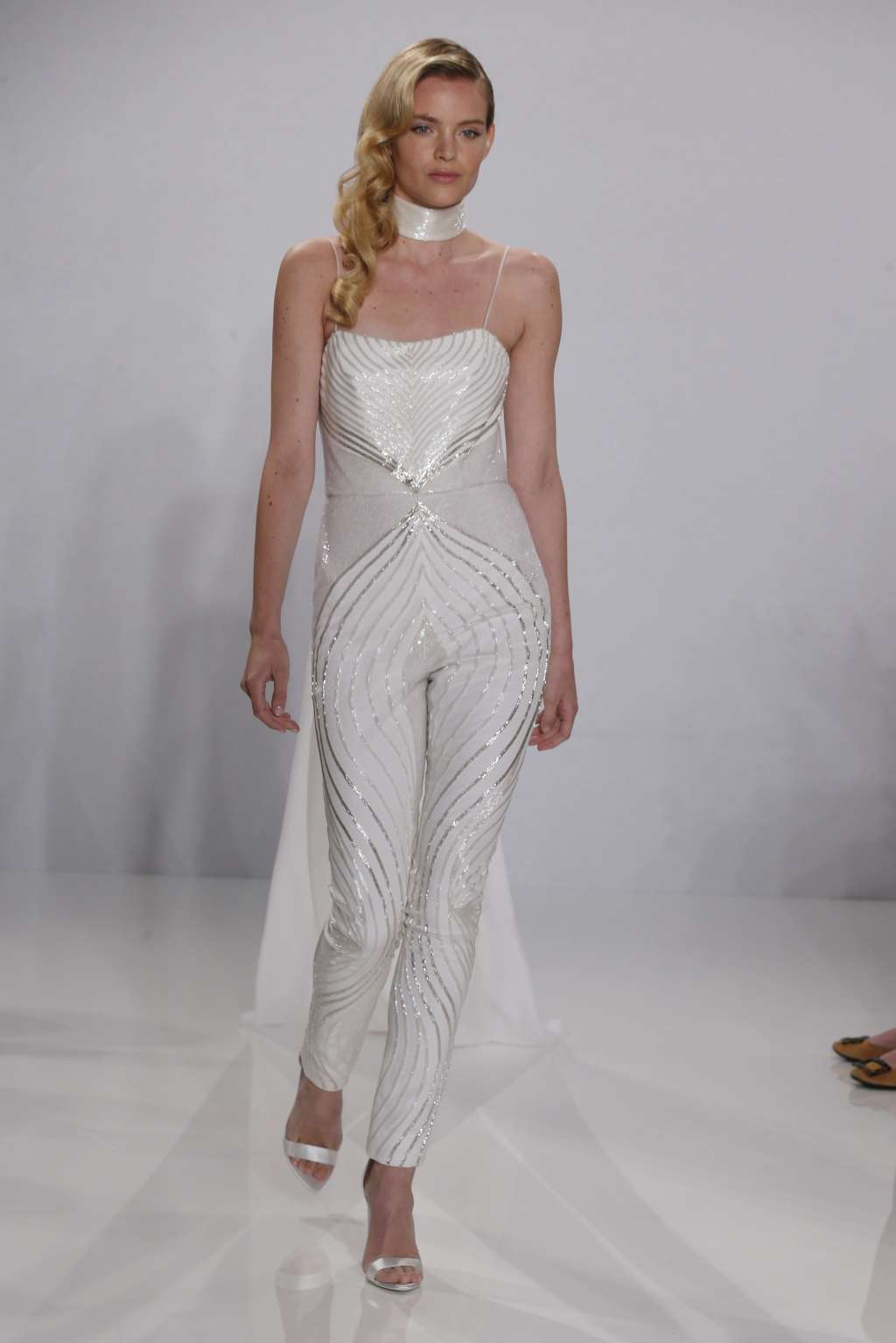 Jumpsuit da sposa ricamato Christian Siriano