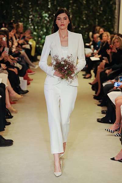 Tailleur bianco Carolina Herrera