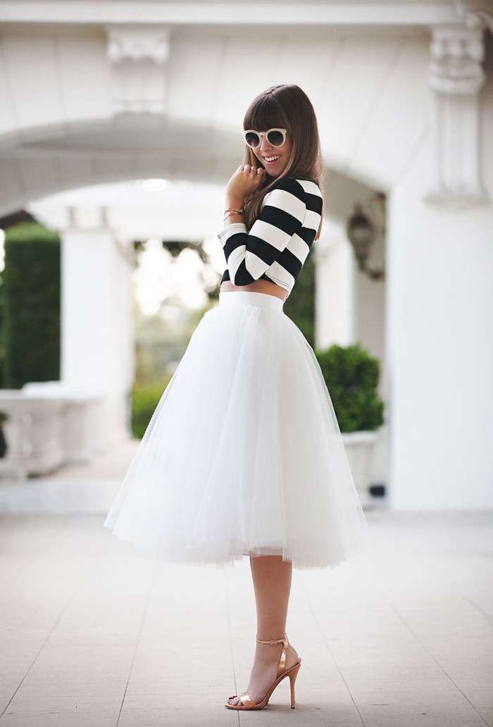 La gonna a palloncino in tulle