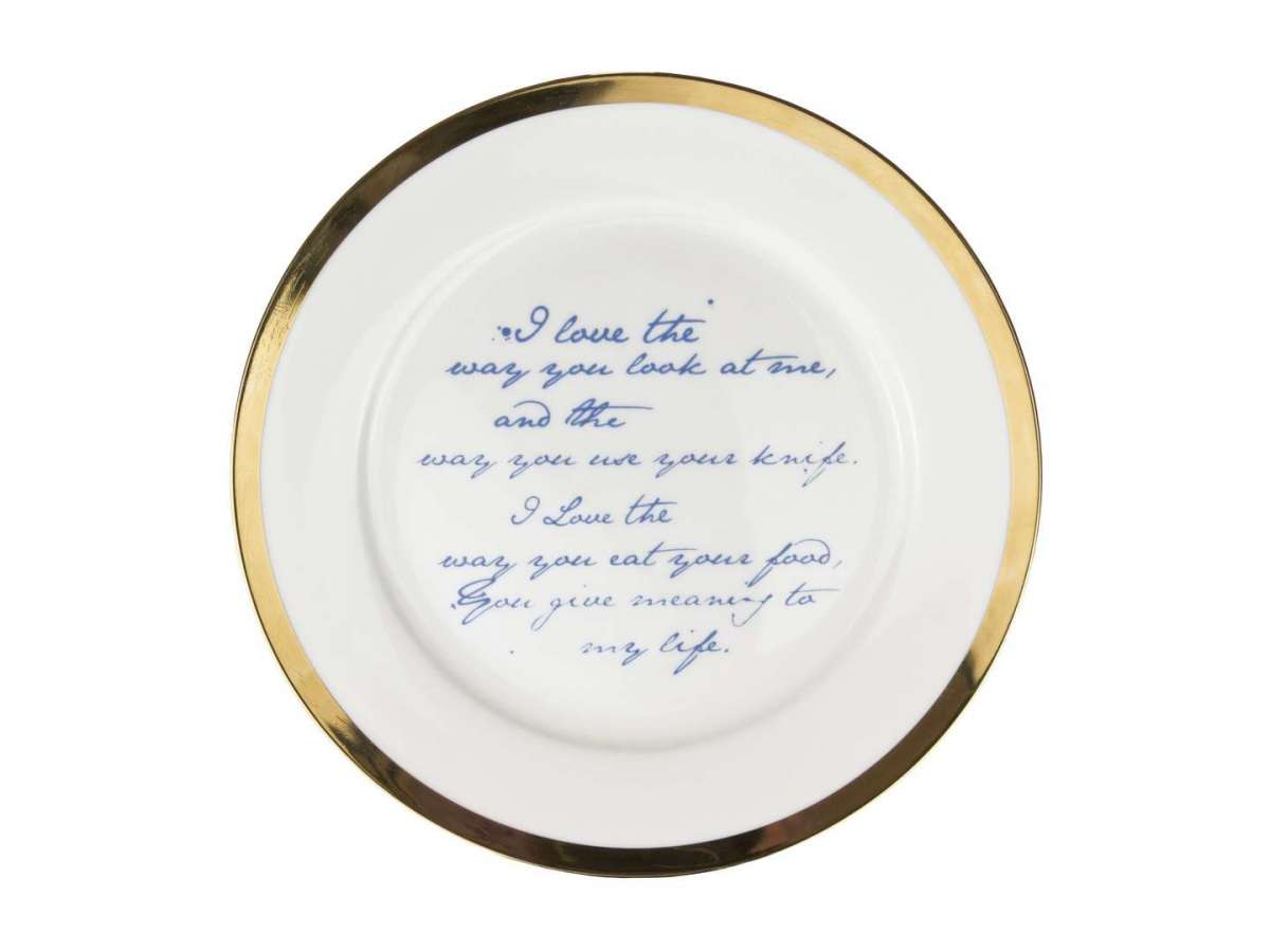 Piatto in porcellana Poetry Plates di Mineheart