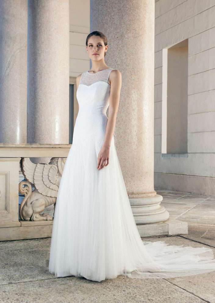 Abito con carrè ricamato Giuseppe Papini