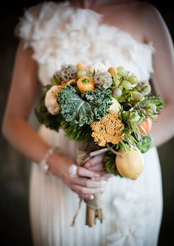 Bouquet con diversi tipi di vegetali