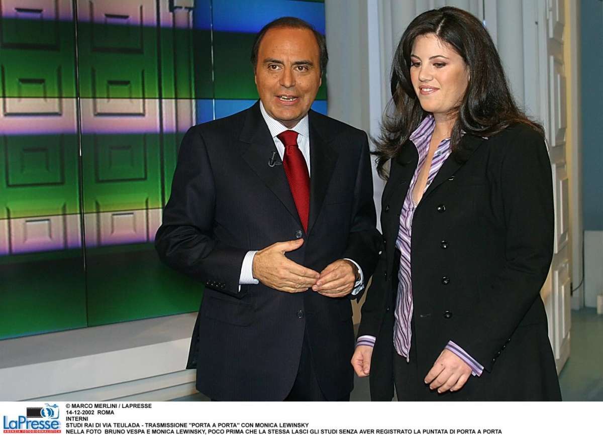 Bruno Vespa con Monica Lewinsky