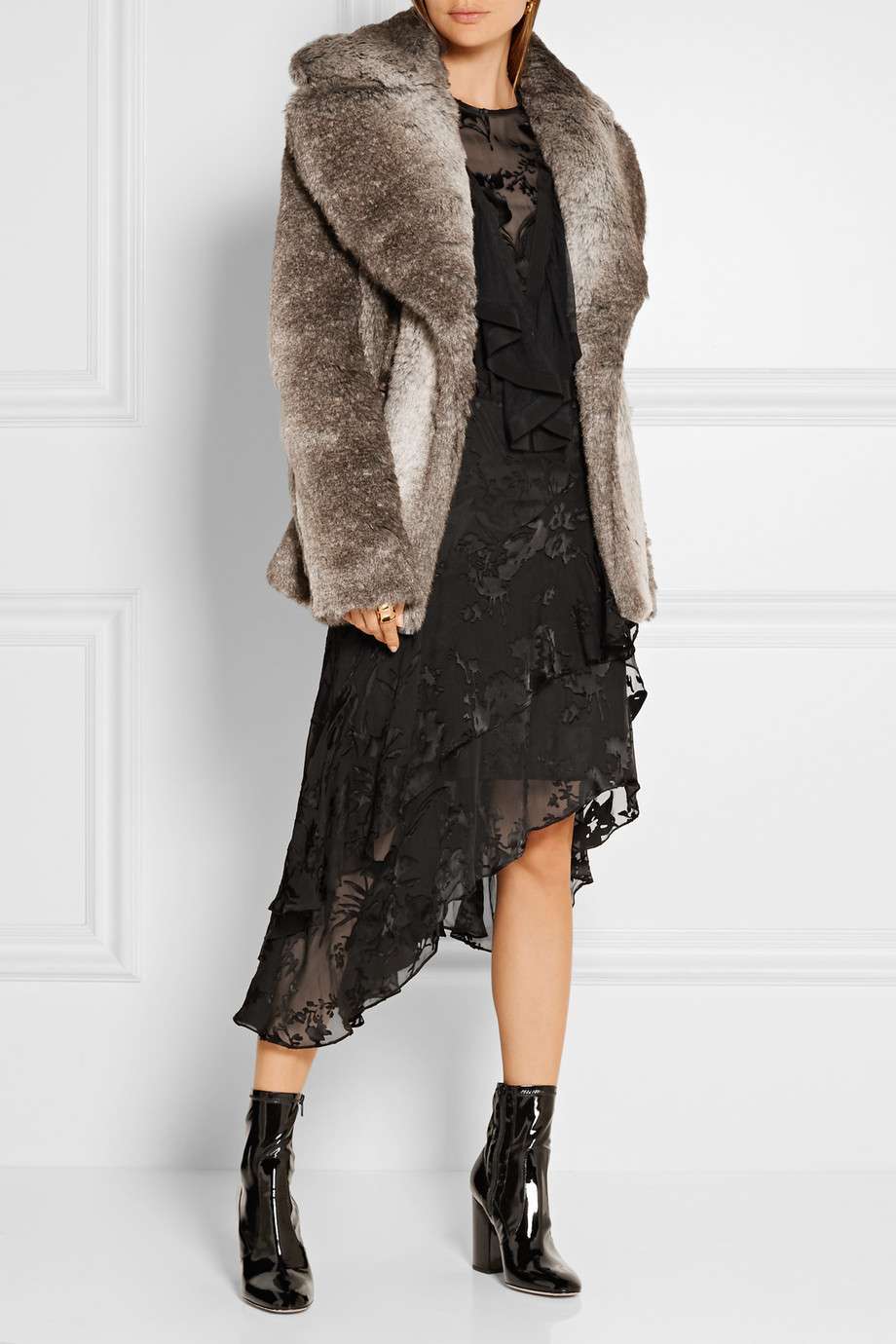 Cappotto Alessandra Rich in ecopelliccia