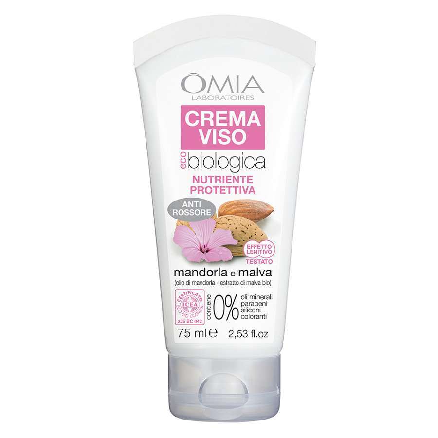 Crema viso biologica malva e mandorla di Omia