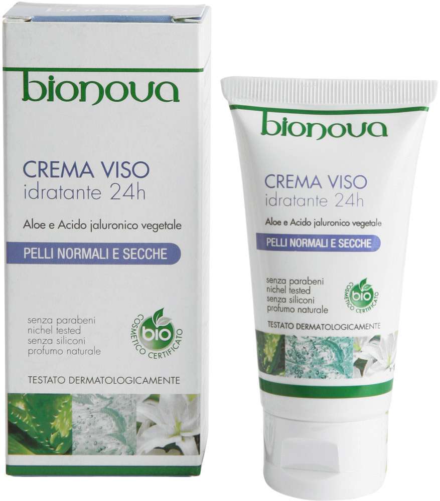 Crema viso idratante aloe e acido jaluronico Bionova