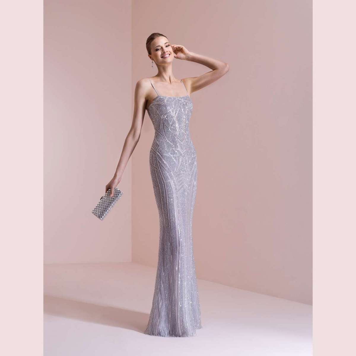 Longdress argento Nicole Spose