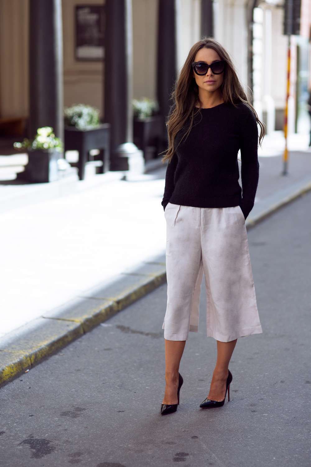 Maglione e pantaloni culotte