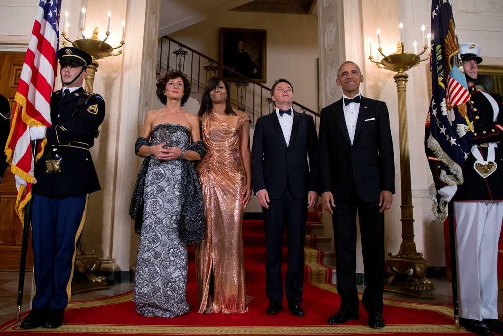 Matteo Renzi e Agnese Landini in visita ufficiale negli Usa