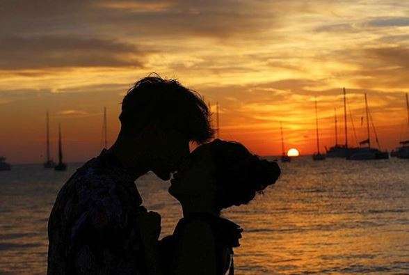 Bacio al tramonto