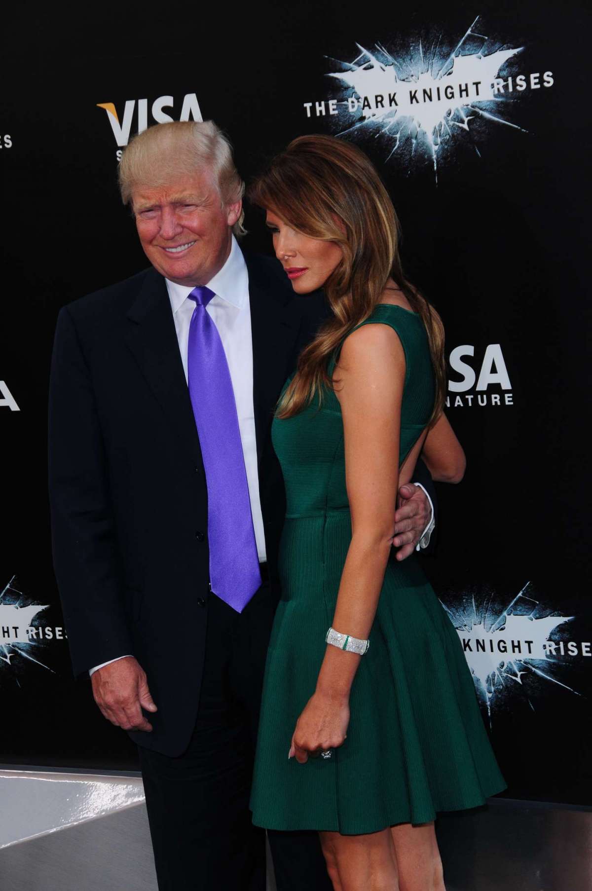 Donald e Melania Trump alla premiere di un film