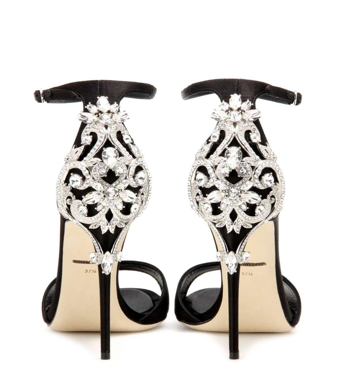Sandali gioiello neri Dolce & Gabbana