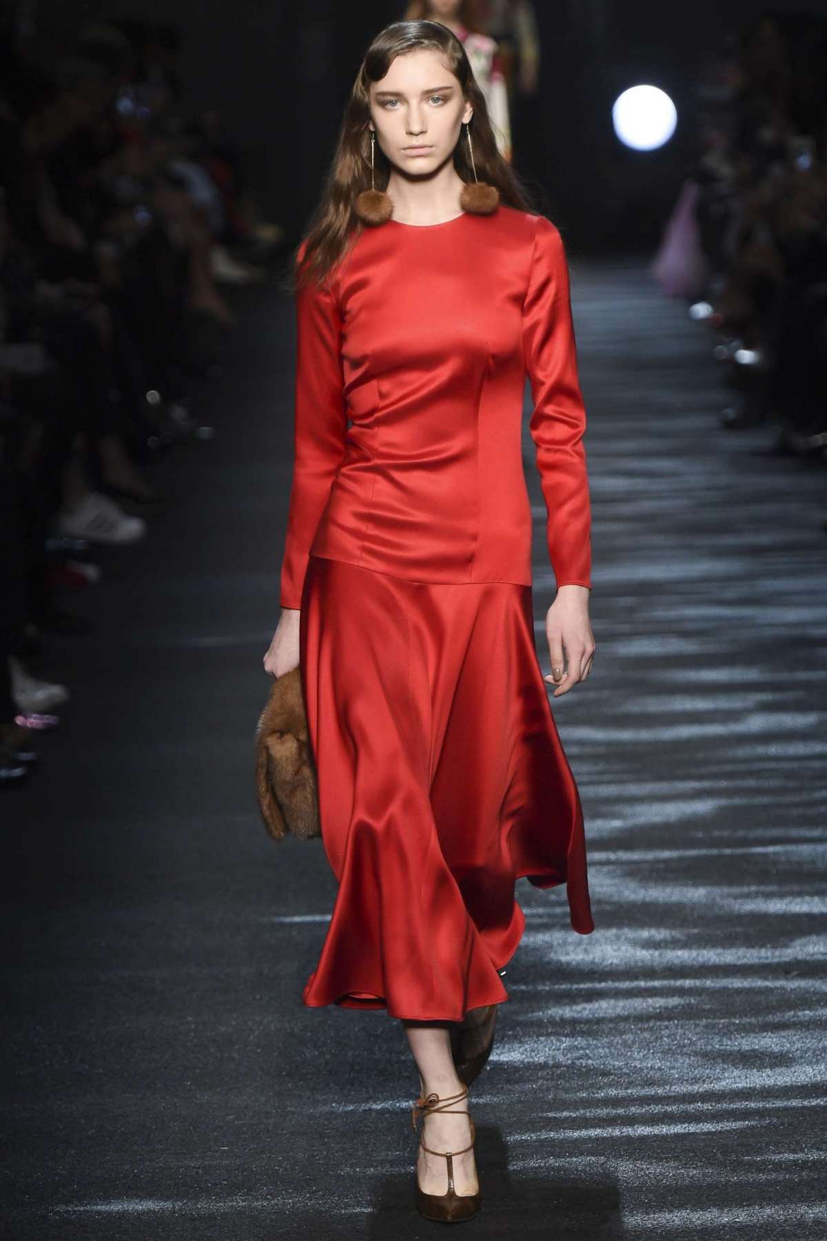 Abito in satin rosso Blumarine