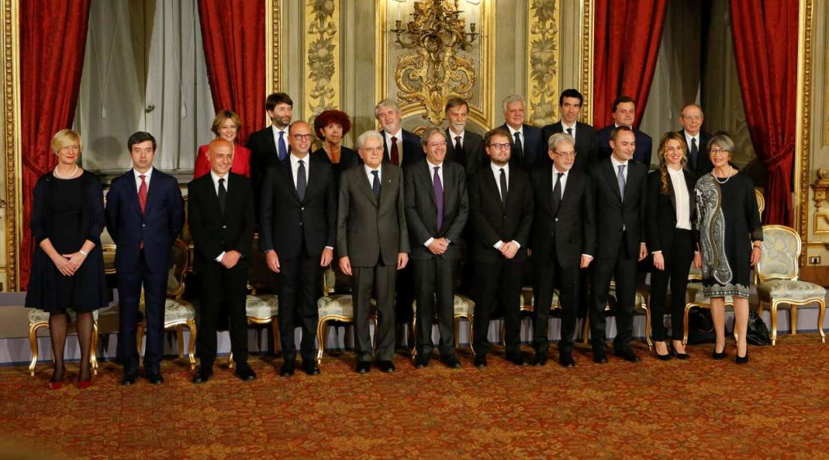 I 18 ministri del Governo Gentiloni