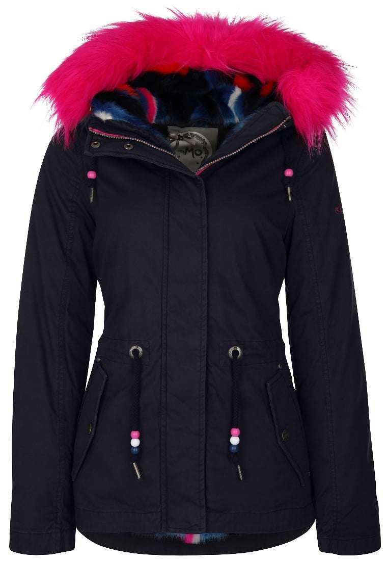 Parka blu con pelliccia MyMo