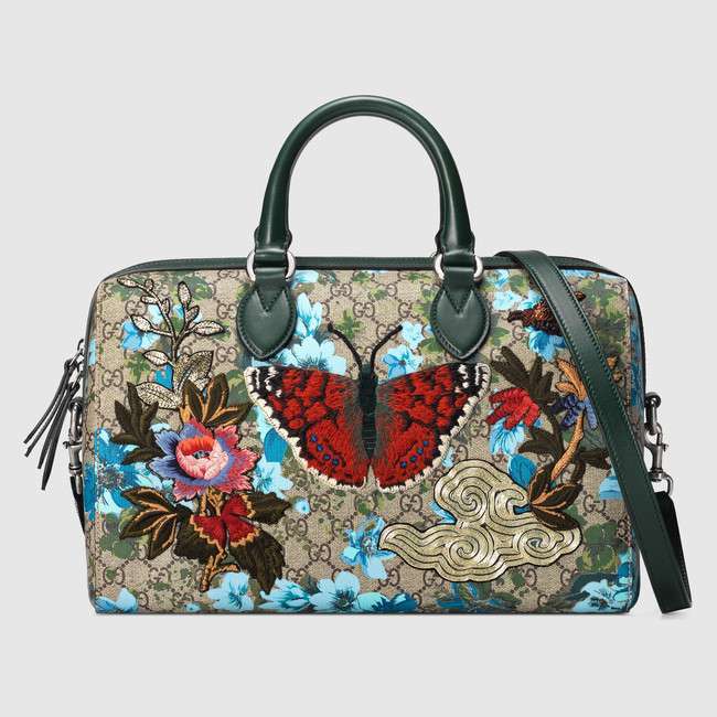 Bauletto con stampa floreale Gucci