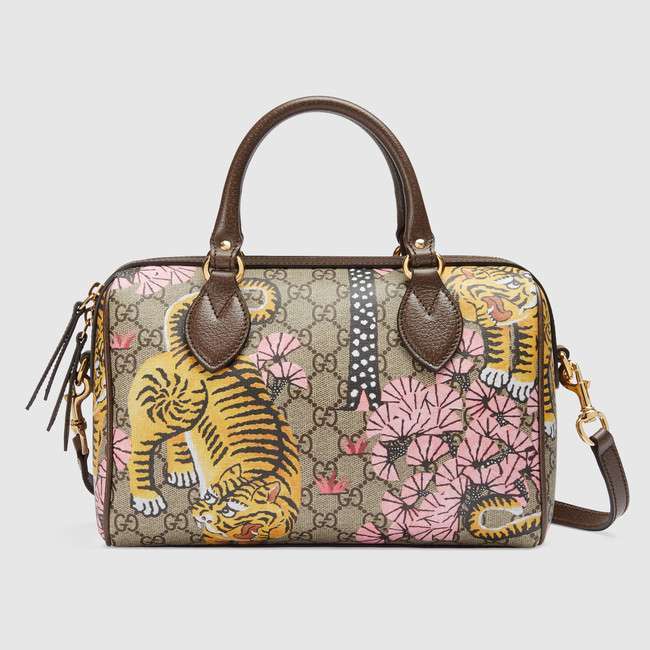 Borsa bauletto Gucci piccola con stampa Bengal