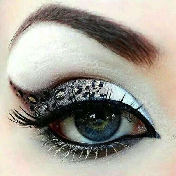 Elegante trucco animalier per gli occhi