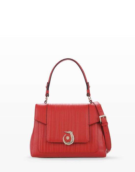 Handbag Lovy Bag Trussardi in pelle rigata rossa