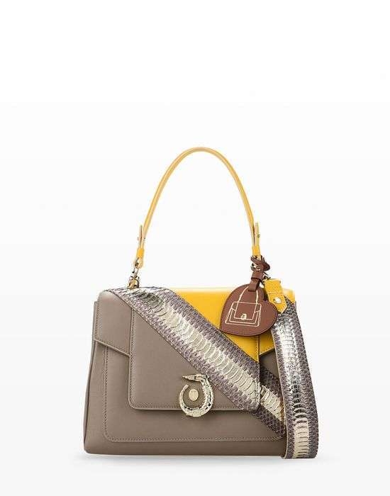 Handbag taupe e gialla Trussardi