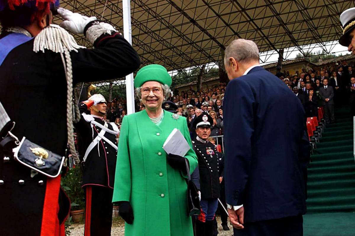 La regina Elisabetta con il presidente Ciampi