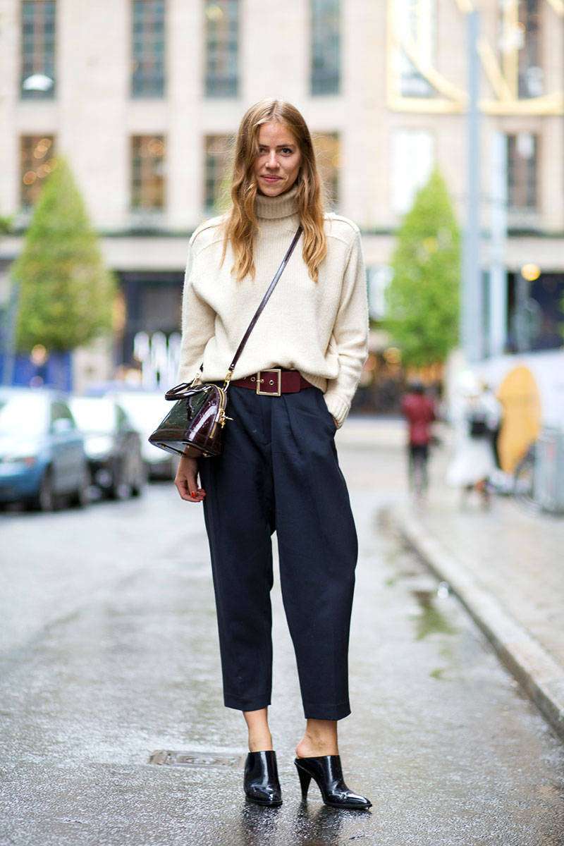 Maglione di lana e pantaloni culotte