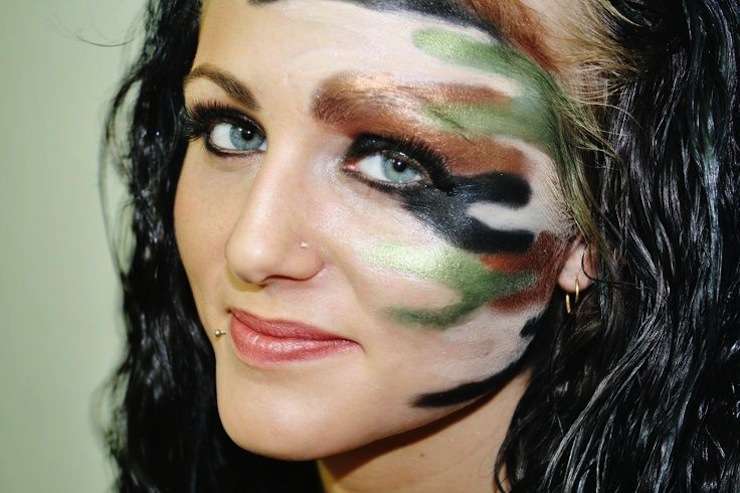 Make up camouflage stile militare