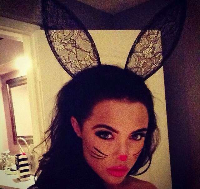 Make up coniglietta con baffetti neri
